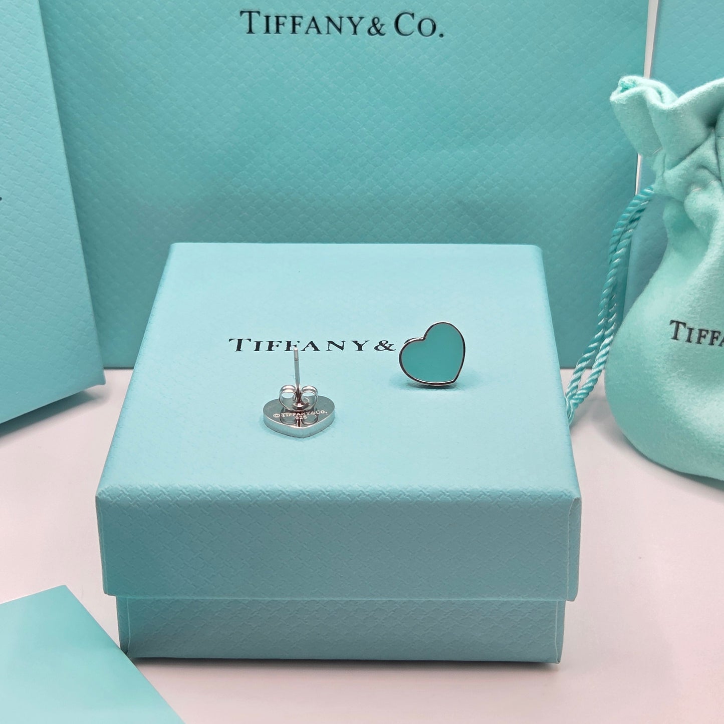 Turquoise Heart Stud Earrings - LOW STOCK