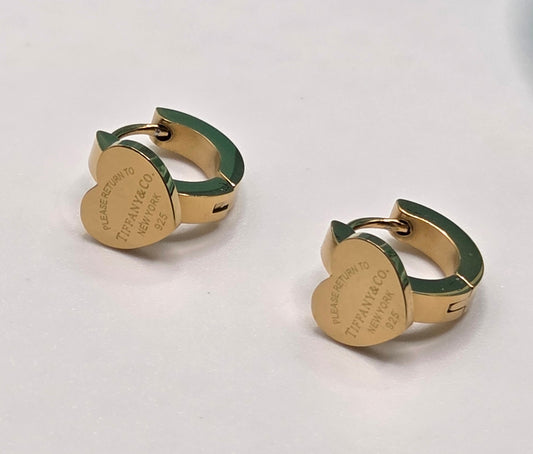 Hoop Heart Earrings