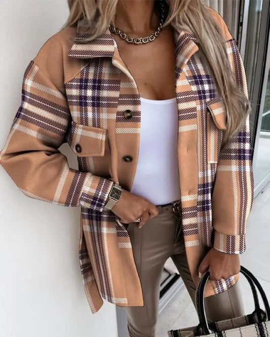 Two Pocket Plaid Autumn Shacket