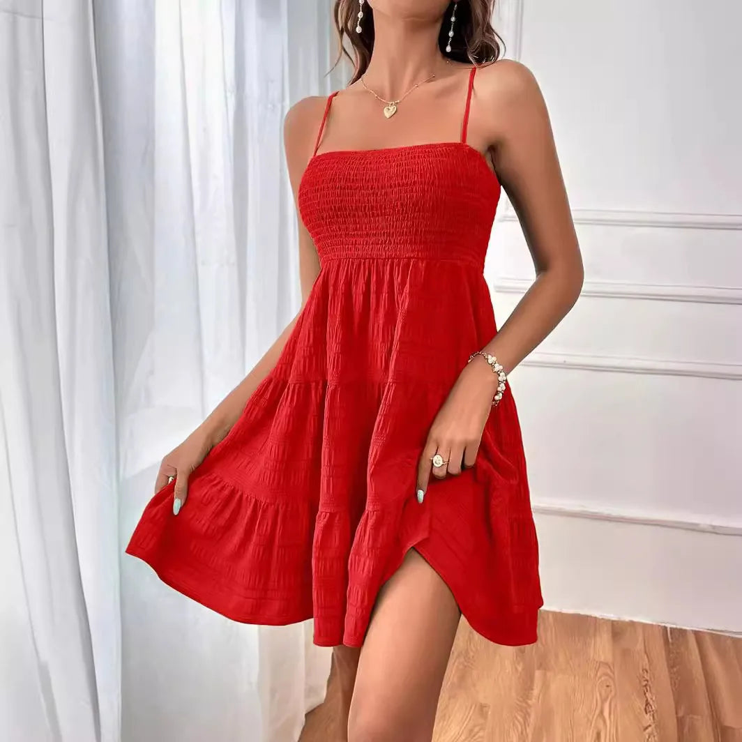 Backless Big Swing Mini Dress