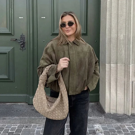 Turn-down Collar Vintage Jacket