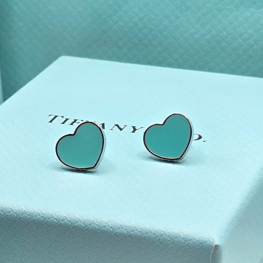 Turquoise Heart Stud Earrings - LOW STOCK