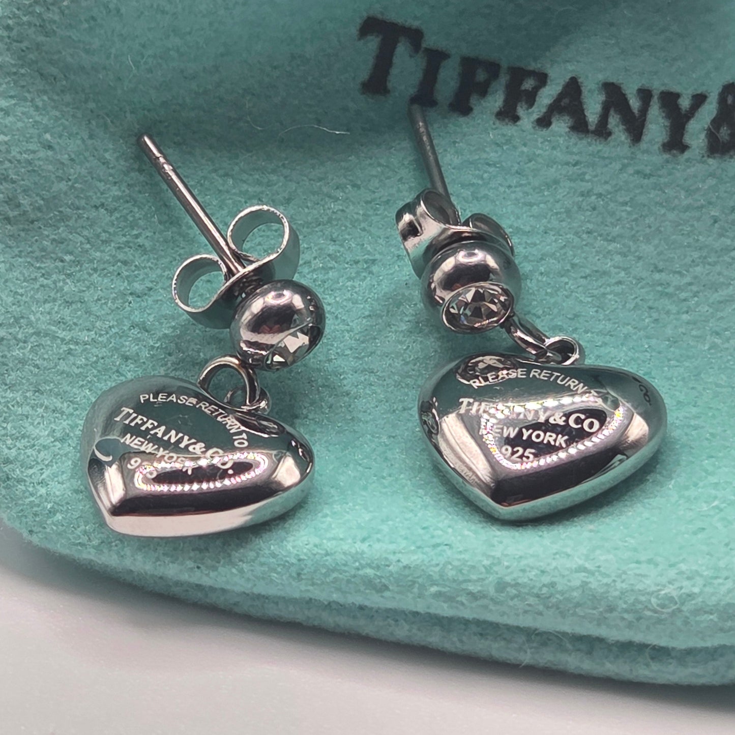 Bubble Heart Stud Earrings