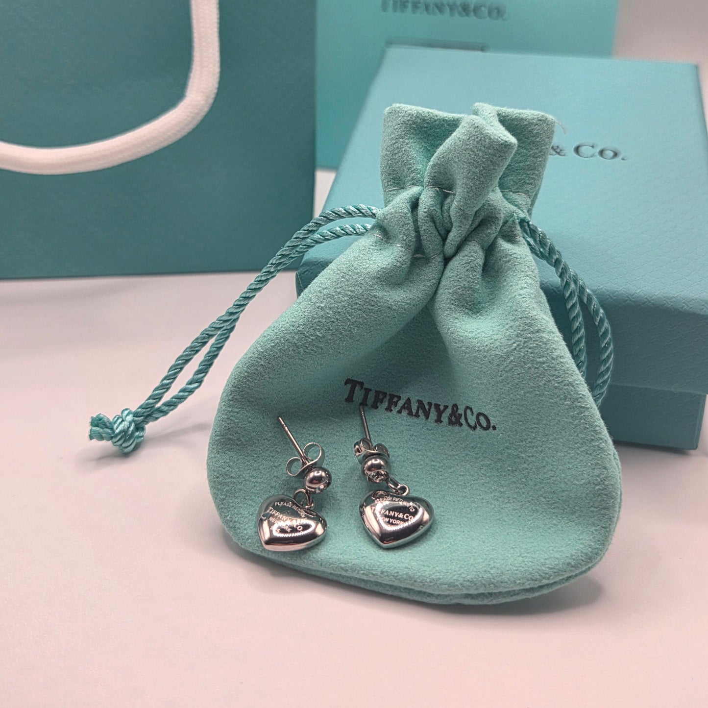 Bubble Heart Stud Earrings