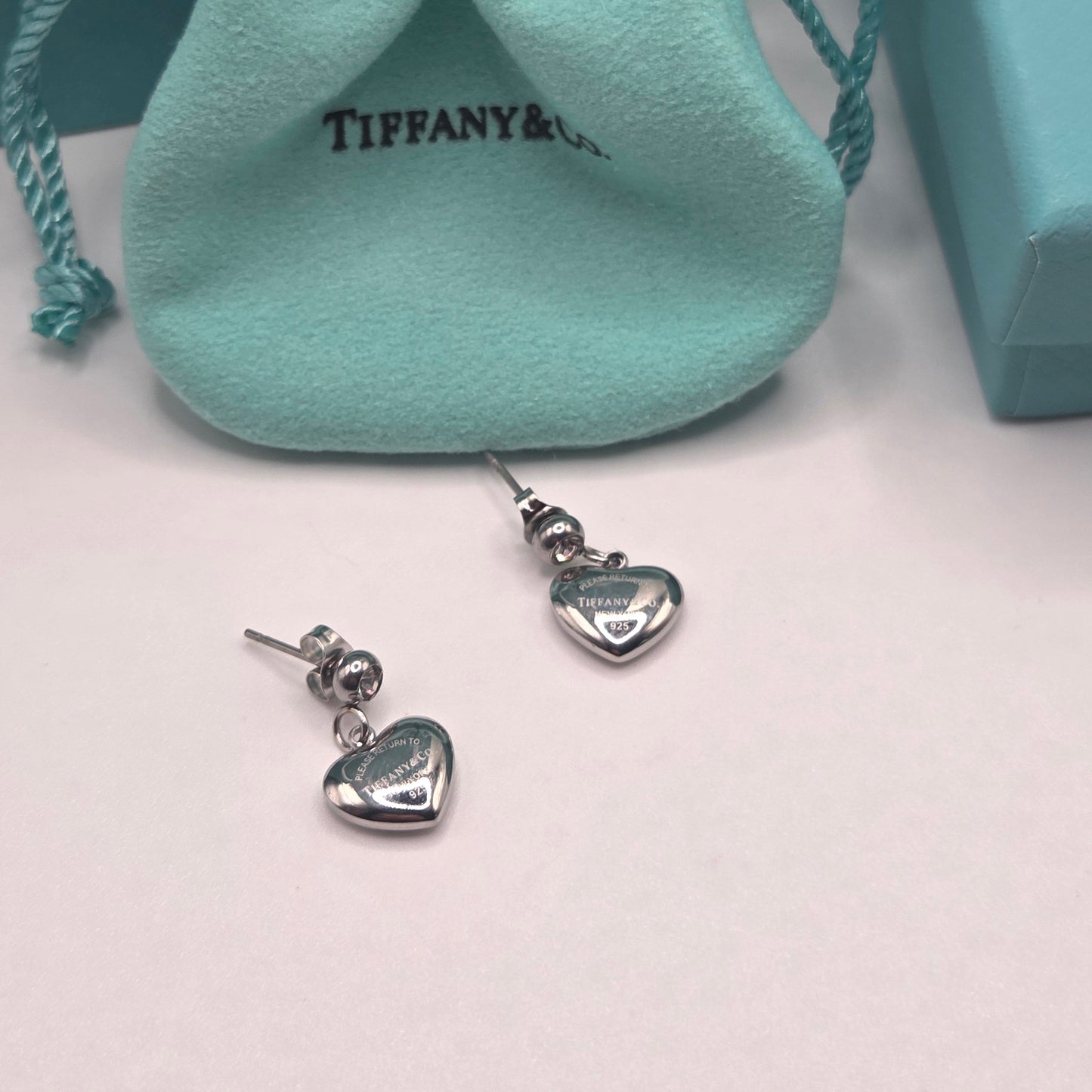 Bubble Heart Stud Earrings