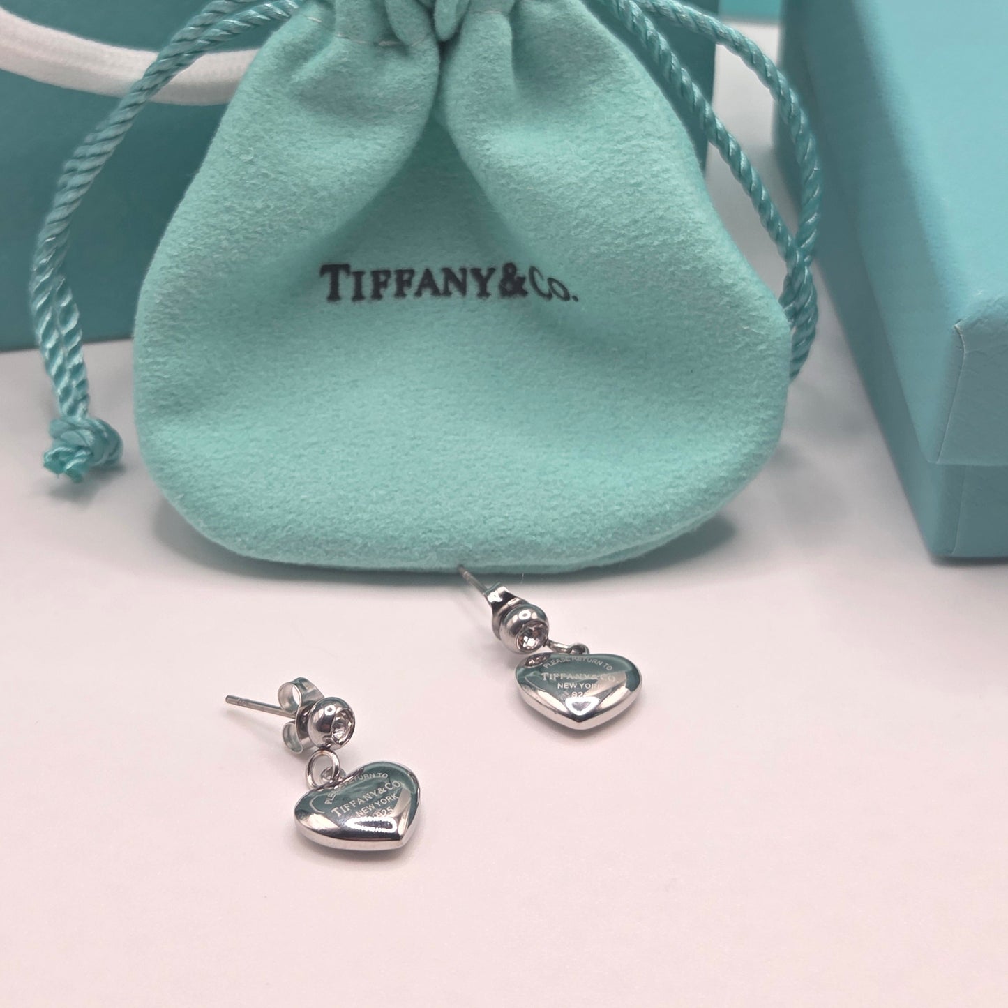 Bubble Heart Stud Earrings